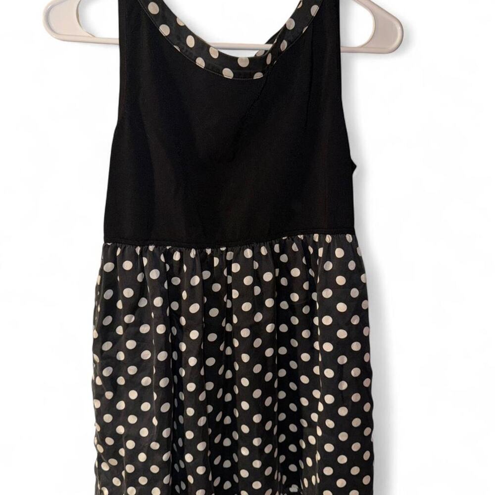 inc balck polka dot top